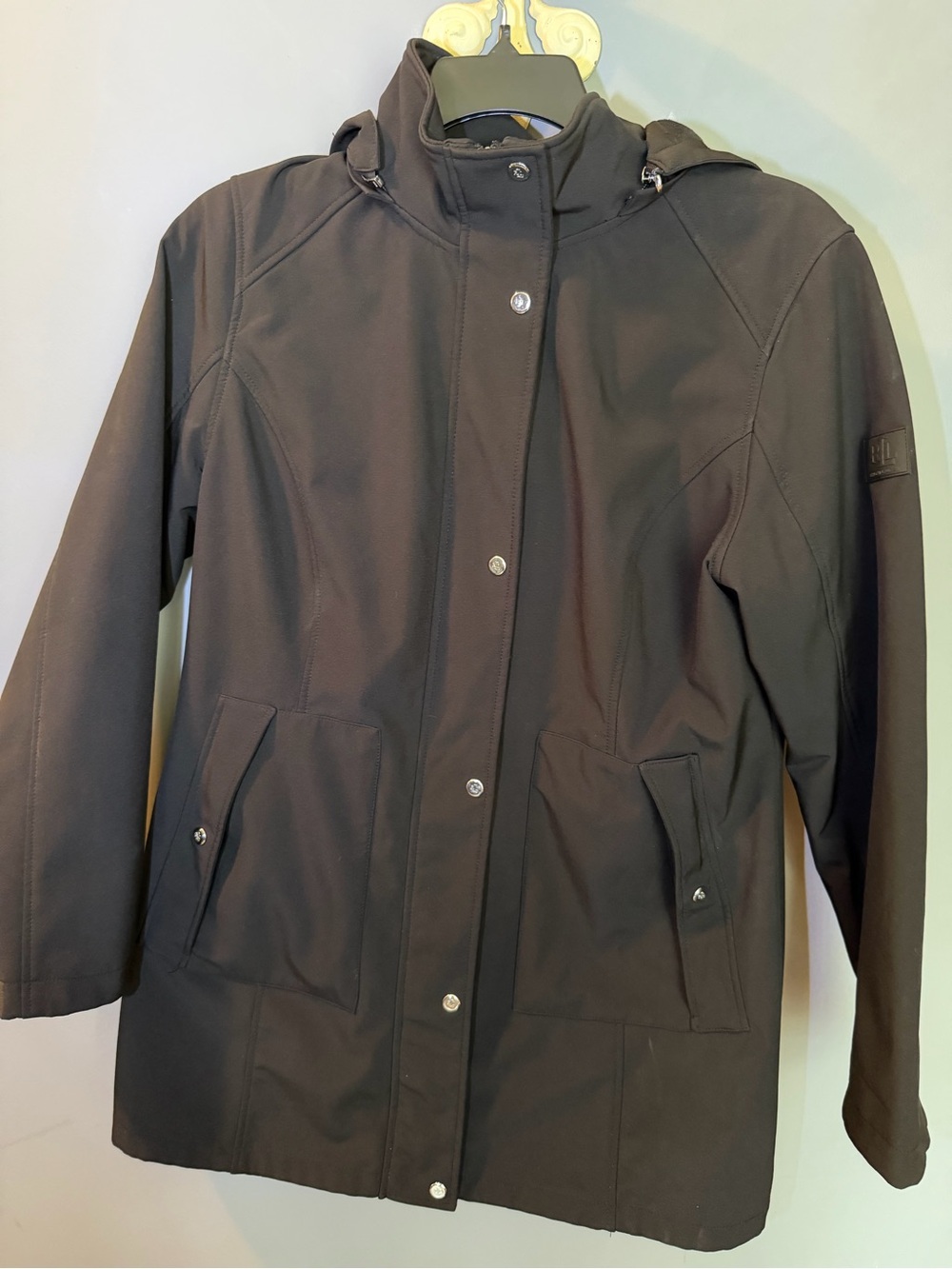Lauren Ralph Lauren Black Utility Hooded Jacket